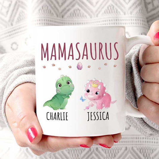 Mugs Mamasaurus Cute Little Dinosaurs Personalized Coffee Mug 11oz