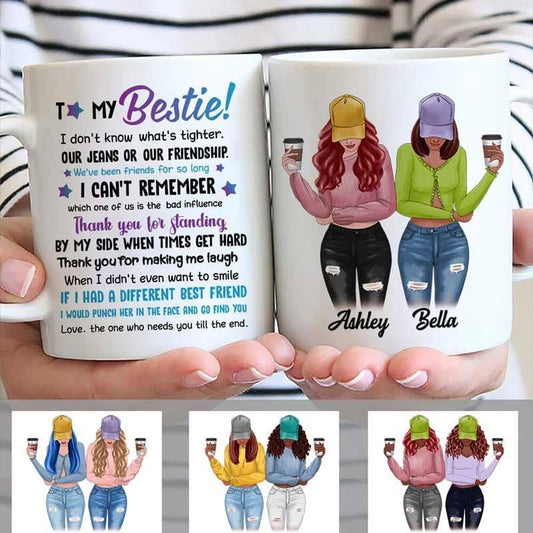Mugs My Bestie With Cap Personalized Mug 11oz