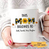 Mugs This Mom Belongs To Sunflower Personalized Mug 11oz