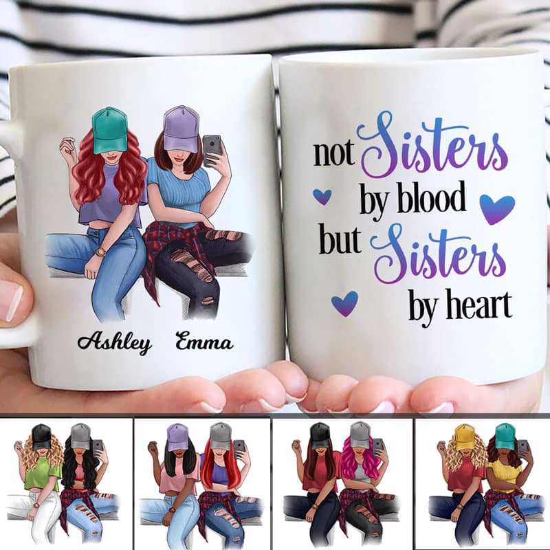 Mugs To My Selfie Bestie Colorful Personalized Mug 11oz