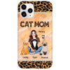 Phone Case Cat Mom Leopard Pretty Girl Personalized Phone Case