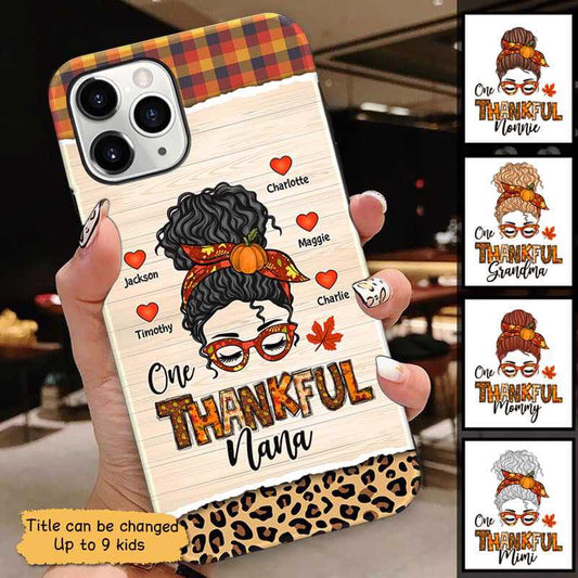 Phone Case One Thankful Mom Grandma Personalized Phone Case IPHONE / 12 PRO MAX