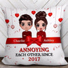 Pillow Annoying Each Other Doll Couple Valentine‘s Day Gift Personalized Pillow (Insert Included)