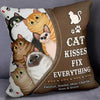Pillow Cat Kisses Fix Everything Personalized Pillow (Insert Included)