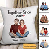 Pillow Couple Together Since Valentine‘s Gift For Him For Her Personalized Pillow (Insert Included) 12x12 / Linen