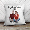 Pillow Couple Together Since Valentine‘s Gift For Him For Her Personalized Pillow (Insert Included)