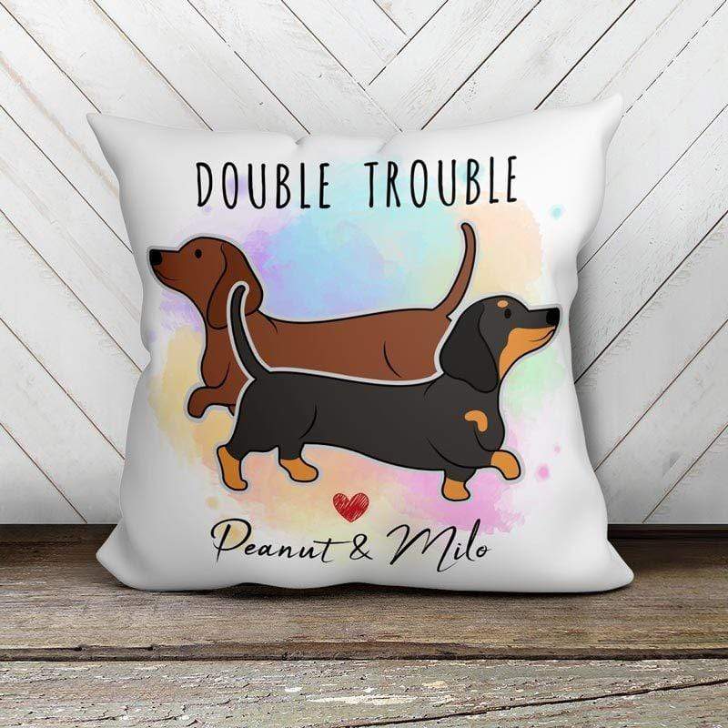 Pillow Dachshund Dog Colorful Theme Personalized Pillow (Insert Included)