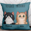 Pillow Double Trouble Cute Fluffy Cat Personalized Pillow