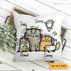 Pillow Funny Cat Personalized Cat Pillow (Insert Included) 18x18 / Linen