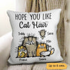 Pillow Hope You Like Cat Hair Personalized Cat Pillow (Insert Included) 18x18 / Linen