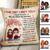 Pillow I Met You Doll Couple Valentine Gift For Him For Her Personalized Pillow (Insert Included) 12x12 / Linen