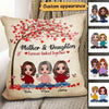 Pillow Linked Forever Mother Daughter Family Gift Personalized Pillow (Insert Included) 12x12 / Linen