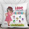 Pillow Love Being Called Grandma Sassy Woman Butterflies Personalized Pillow (Insert Included)