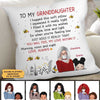 Pillow To Granddaughter Grandson Grandma Personalized Pillow (Insert Included) 1 12x12 / Linen