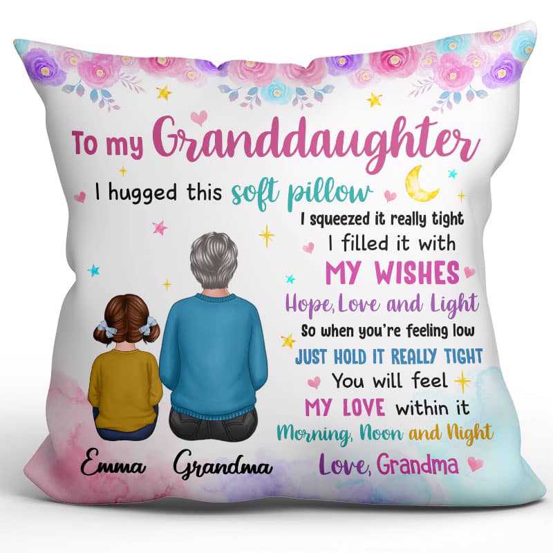 Pillow To My Granddaughter Unicorn Tone Personalized Pillow (Insert Included)
