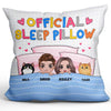 Pillow You Me And The Cats On Bed Personalized Pillow (Insert Included)