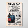 Poster & Canvas Prints To My Dad From Daughter Wood Texture Personalized Vertical Poster Canvas