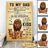 Poster Dad It‘s Not Easy Lion Personalized Vertical Poster 12x18