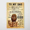 Poster Dad It‘s Not Easy Lion Personalized Vertical Poster