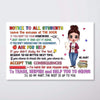 Poster Doll Teacher Notice To Students Personalized Horizontal Poster