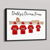 Poster Family Baseball Team Personalized Horizontal Poster 18x12