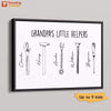 Poster Grandpa Little Helpers Personalized Horizontal Poster 18x12