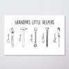 Poster Grandpa Little Helpers Personalized Horizontal Poster