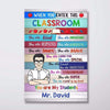 Poster Male Teacher Classroom Wood Texture Personalized Vertical Poster