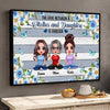 Poster Mother And Daughters Flowers Personalized Horizontal Poster 18x12