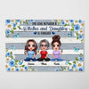 Poster Mother And Daughters Flowers Personalized Horizontal Poster