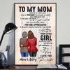 Poster To My Mom From Daughter Son Wood Texture Personalized Vertical Poster 12x18