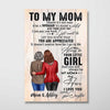 Poster To My Mom From Daughter Son Wood Texture Personalized Vertical Poster