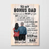 Poster To My Stepdad Bonus Dad From Daughter Personalized Vertical Poster