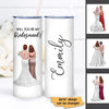 Skinny Tumbler Bridesmaid Proposal Gift Maid Of Honor Personalized Skinny Tumbler 20oz