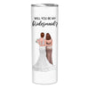 Skinny Tumbler Bridesmaid Proposal Gift Maid Of Honor Personalized Skinny Tumbler 20oz