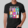 T-Shirt Best Cat Dad Mom Retro Frame Fluffy Cat Personalized Shirt