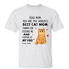 T-Shirt Best Cat Mom Dad Fluffy Cat Personalized Shirt Classic Tee / White Classic Tee / S