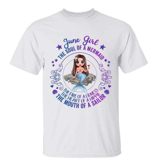 T-Shirt Birthday Gift Mermaid Doll Personalized Shirt Classic Tee / White Classic Tee / S