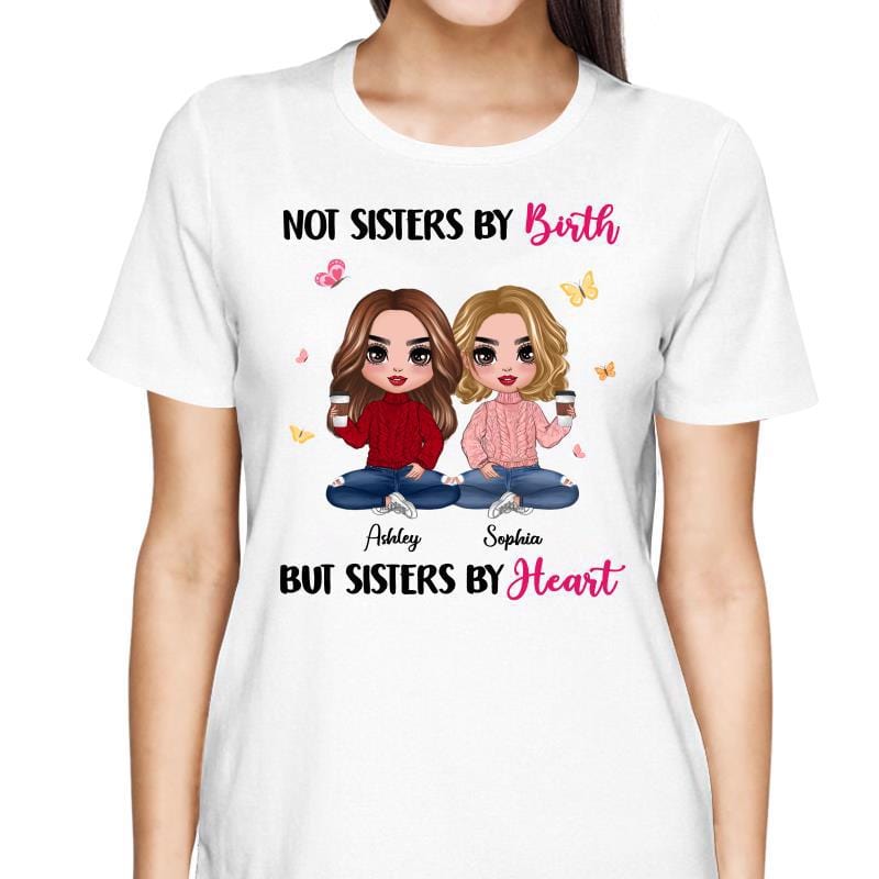 T-Shirt Butterflies Doll Besties Sisters By Heart Personalized Shirt