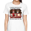 T-Shirt Doll Girl Reading Books On Sofa With Dogs Personalized Shirt