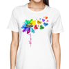 T-Shirt Grandma Colorful Flower Dandelion Flying Hearts Personalized Shirt