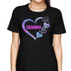 T-Shirt Grandma Mom Heart Hologram Personalized Shirt