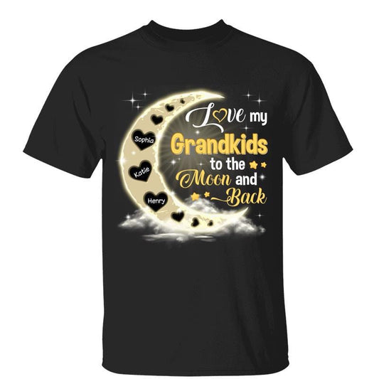 T-Shirt Grandma Moon Mother‘s Day Gift Personalized Shirt Classic Tee / Black Classic Tee / S