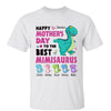 T-Shirt Happy Mother‘s Day To The Best Grandmasaurus Personalized Shirt Classic Tee / White Classic Tee / S