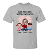 T-Shirt Pink Heart Doll Grandma Better With Grandkids Personalized Shirt Classic Tee / Ash Classic Tee / S