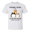 T-Shirt Purrsonal Servant Of Fluffy Cats Personalized Shirt Classic Tee / White Classic Tee / S
