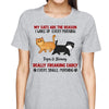 T-Shirt Reason I Wake Up Early Walking Fluffy Cats Personalized Shirt