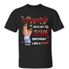 T-Shirt Stepping Into Birthday Like A Boss Personalized Shirt Classic Tee / Black Classic Tee / S