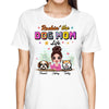 T-Shirt Summer Doll Woman Rockin‘ The Dog Mom Life Personalized Shirt