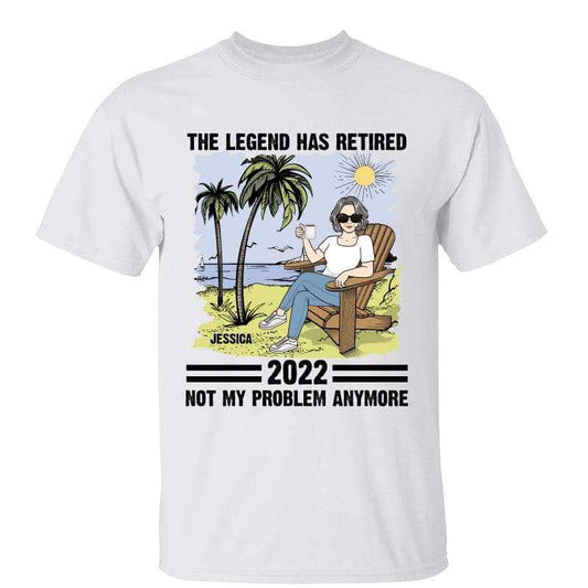T-Shirt The Legend Has Retired Personalized Shirt Classic Tee / White Classic Tee / S